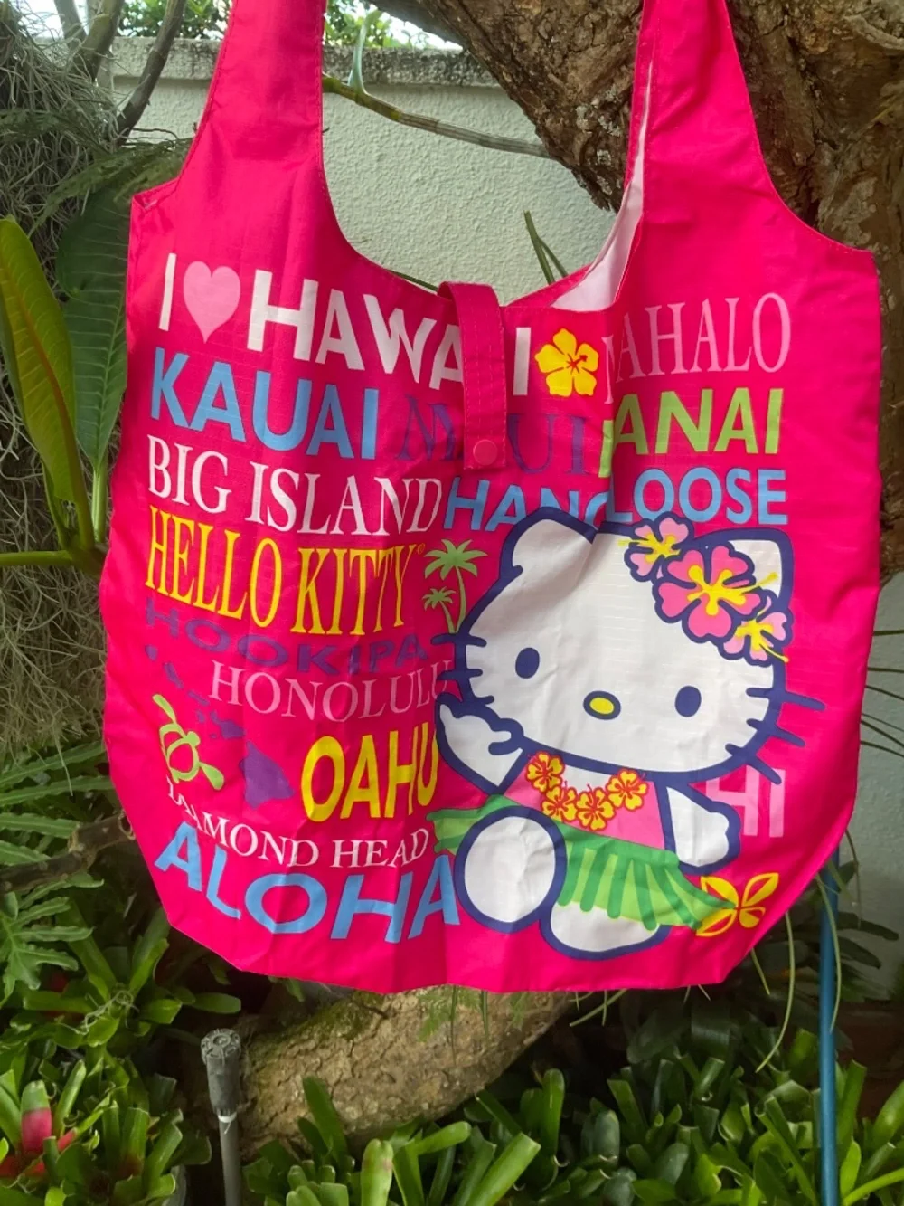 Hello Kitty Lightweight Vinyl Pink Bag & Smaller Pouch